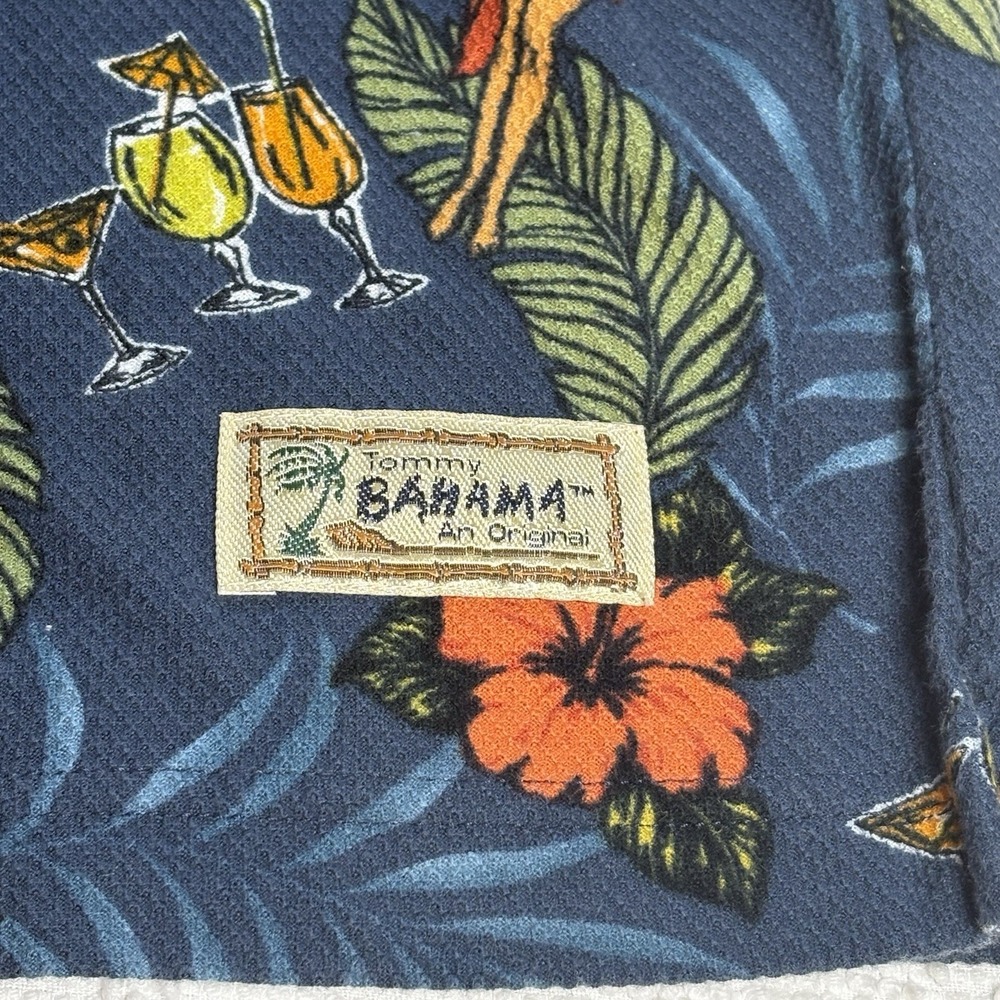 Tommy Bahama Men's XL Polo Hawaiian Print Cotton Short Sleeve Stretchy Comfy - Picture 3 of 7